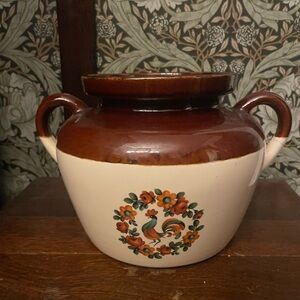 Vintage Ceramic Vase with Floral Design